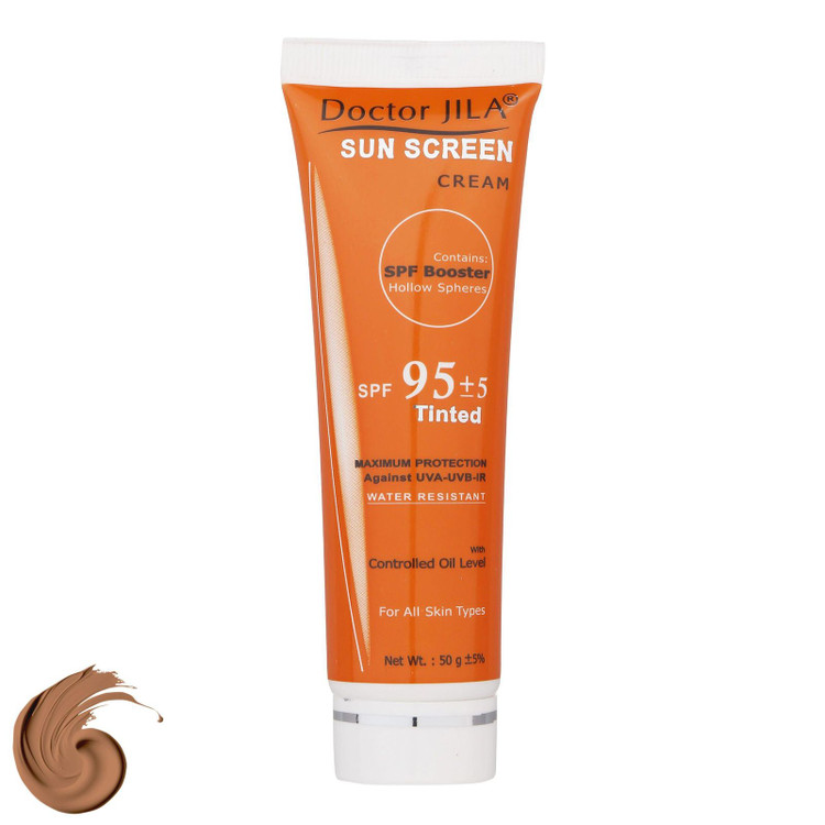 کرم ضدآفتاب دکتر ژیلا رنگی و بی رنگ با spf95